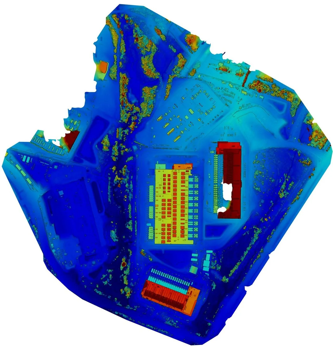 Digital surface model of a site