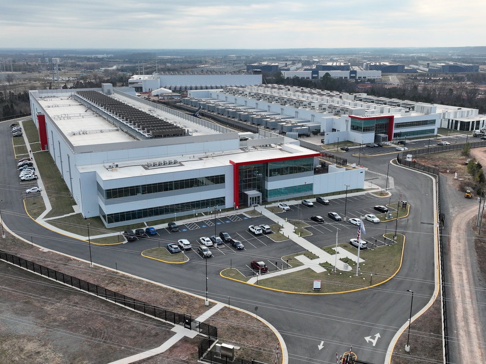 Data center campus aerial